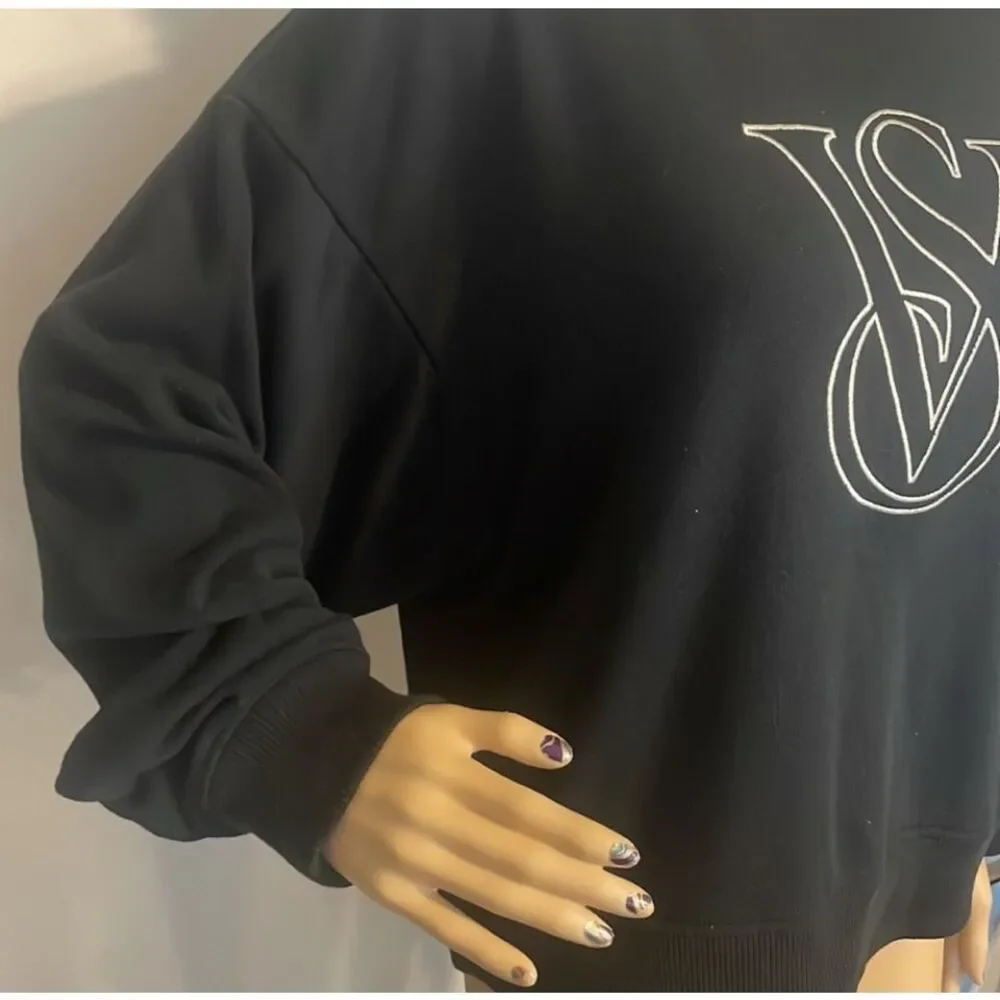 NWT Victoria's Secret Black Sweatshirt Size XXL - Picture 3 of 9